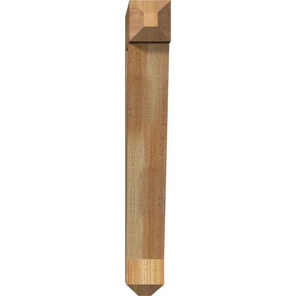 Traditional Craftsman Rough Sawn Bracket, Western Red Cedar, 4W X 18D X 30H